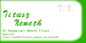 titusz nemeth business card